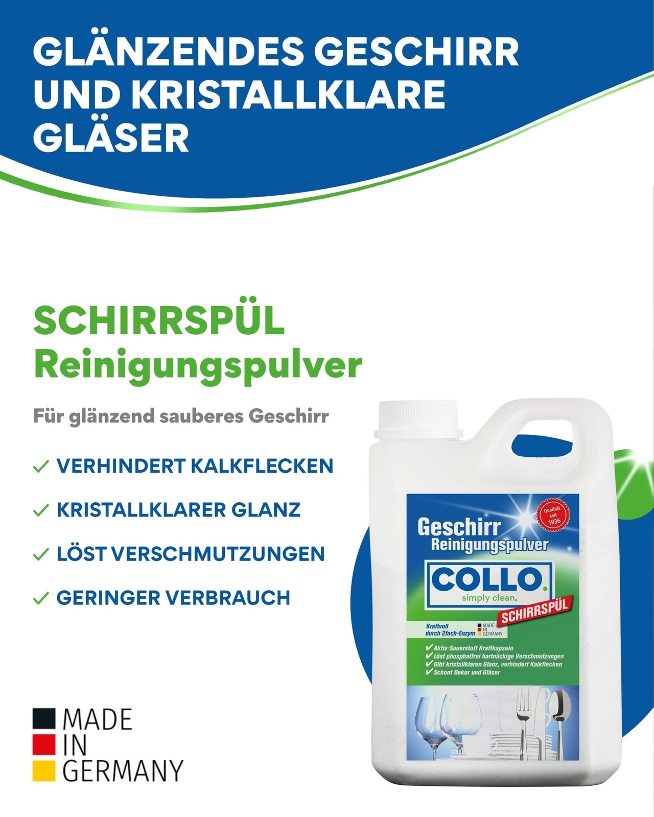 Geschirrspülpulver | Spülmaschinenpulver - 0083 - COLLO. simply clean.