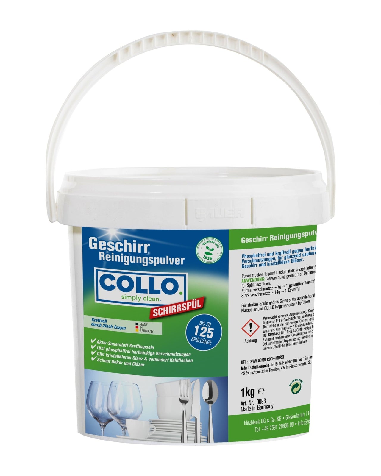 Geschirrspülpulver | Spülmaschinenpulver - 0093 - COLLO. simply clean.