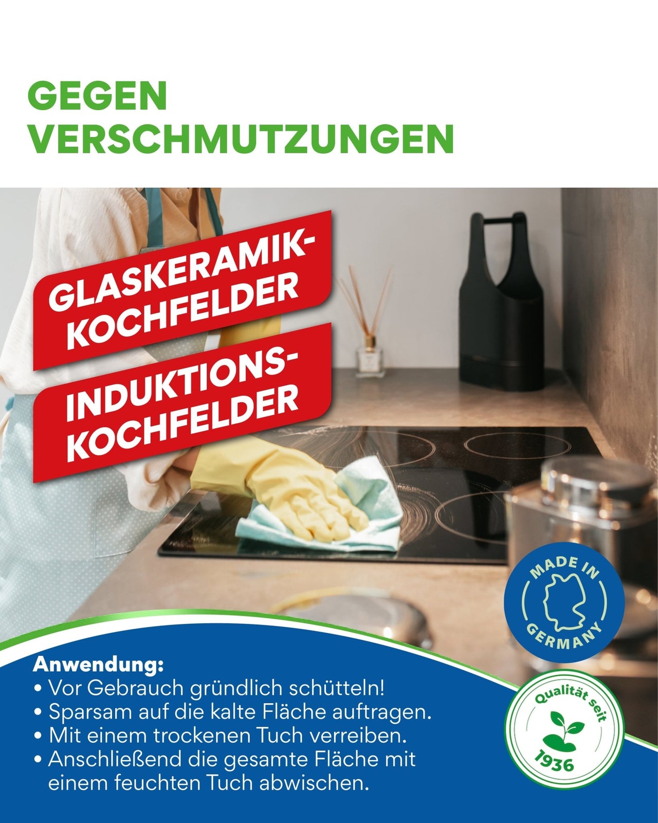 Glaskeramik - und Ceranfeldreiniger | Edelstahlpflege - 0065 - COLLO. simply clean.